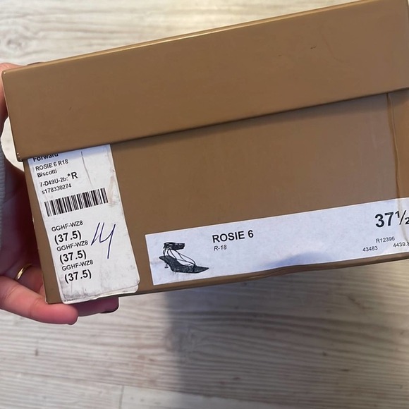 GIA BORGHINI x RHW Tall Lace Up Sandal in Biscotti size 37.5 - Picture 5 of 9